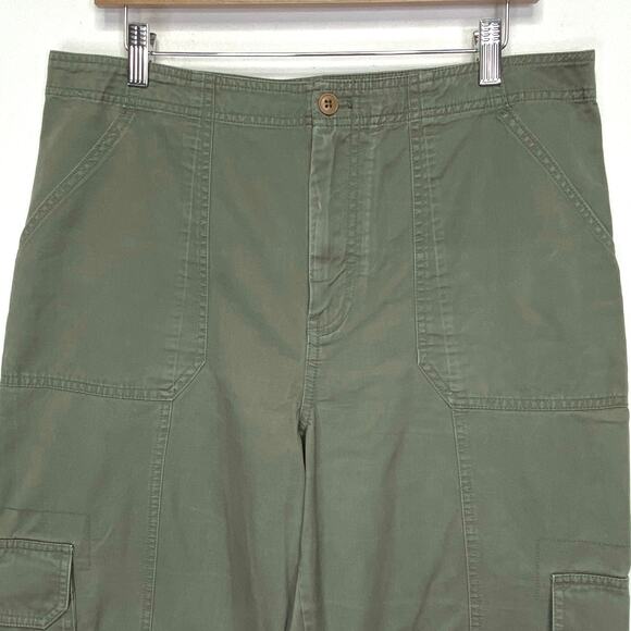 Abercrombie & Fitch Olive Green Cargo Pants Womens 14 Utility Straight Leg Y2K - Picture 2 of 6